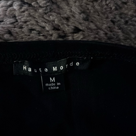 Haute Monde Black zipper Body con Mini Dress Sz M - Picture 6 of 12